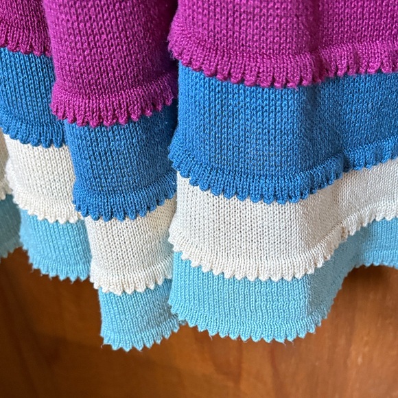 Catherine Malandrino Black and Multicolor Striped Midi Dress - Picture 6 of 7